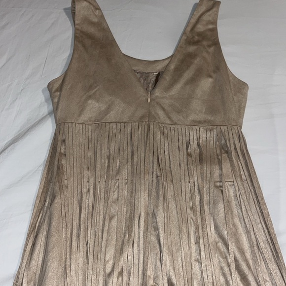 NWT Chelsea & Violet size small, taupe fringe romper/jumper. - Picture 6 of 8